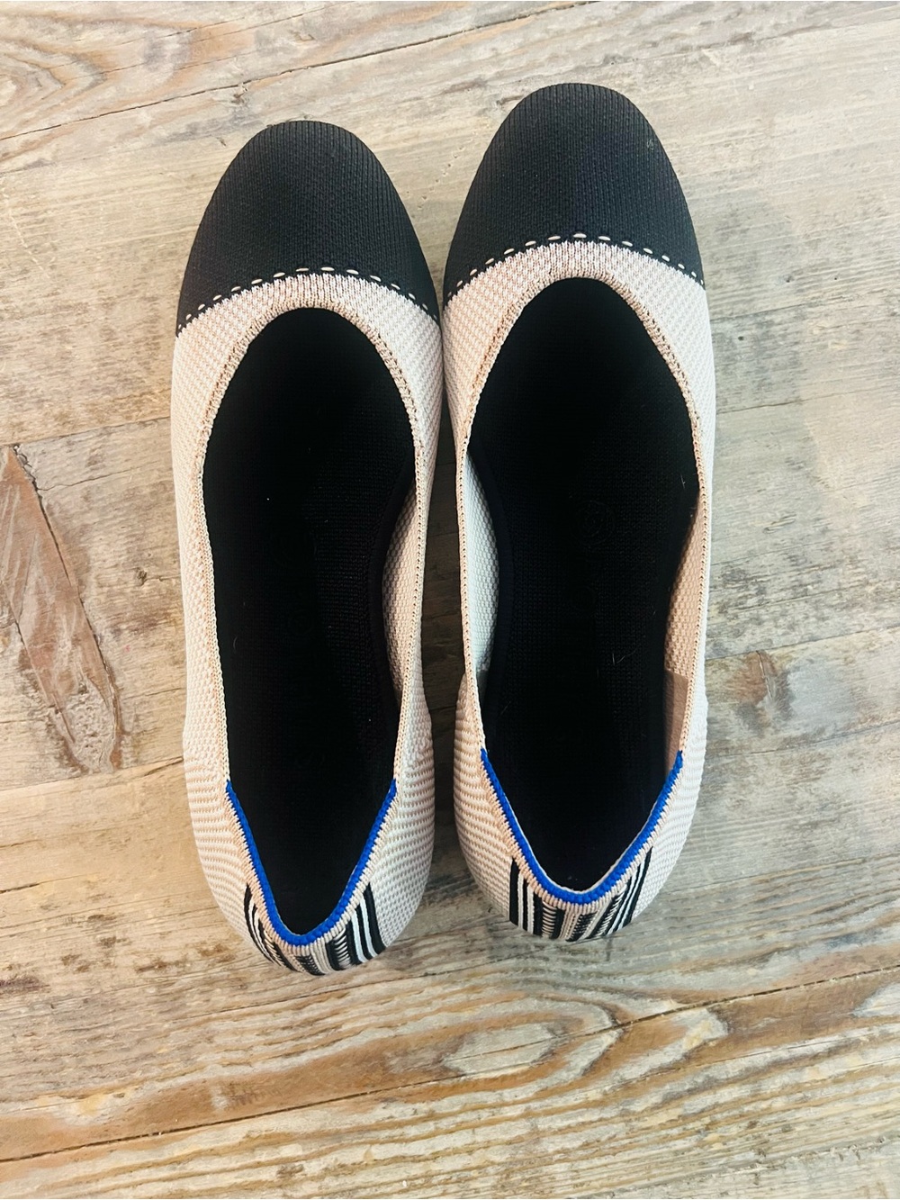 Rothy's Women's Tuxedo square toe flats.